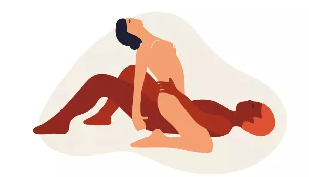 女性上位姿勢示範