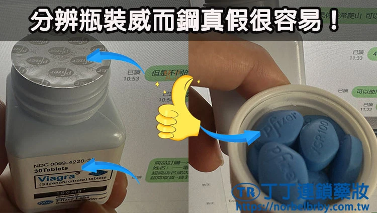 辨別真假瓶裝威而鋼
